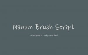Read more about the article Nanum Brush Script Font Free Download